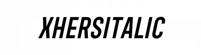 Xhers Italic  Скачать бесплатные шрифты