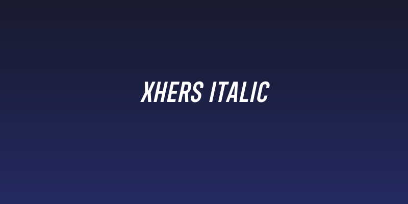 Xhers Italic Social Header