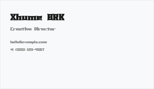 Xhume BRK Business Card
