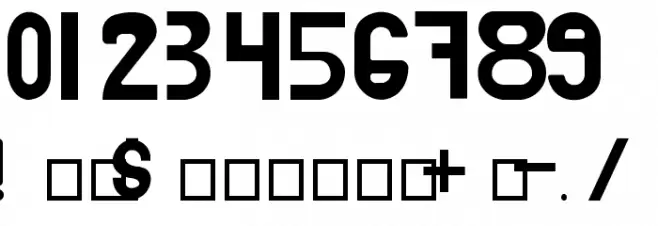 xhalfont Font OTHER CHARS