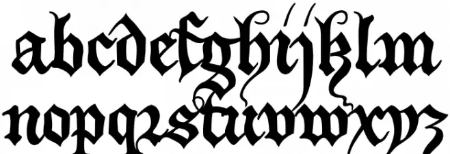 XiBeronne Schriftart Kleinbuchstaben
