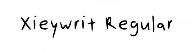 Xieywrit Regular फ़ॉन्ट