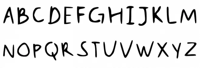 Xieywrit Regular फ़ॉन्ट अपरकेस