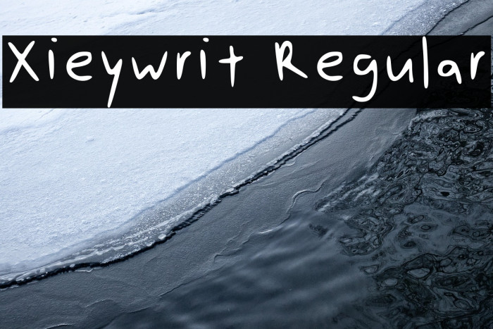 Xieywrit Regular फ़ॉन्ट examples