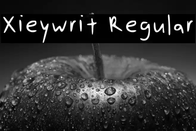 Xieywrit Regular Font examples