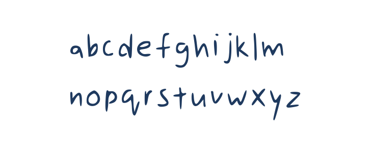 Xieywrit Regular Lowercase