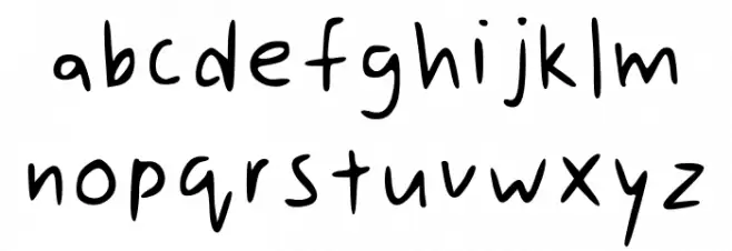 Xieywrit Regular फ़ॉन्ट लोअरकेस