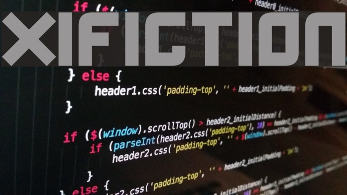 Xifiction Font examples