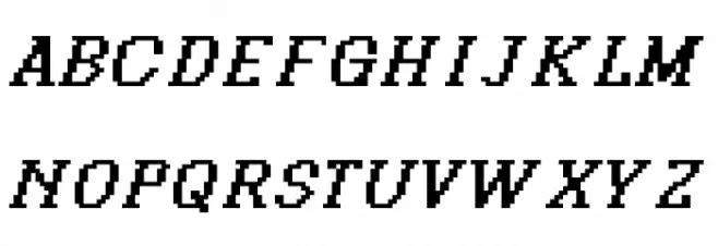 Xilla Bold Italic फ़ॉन्ट अपरकेस