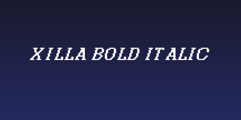 Xilla Bold Italic Social Header