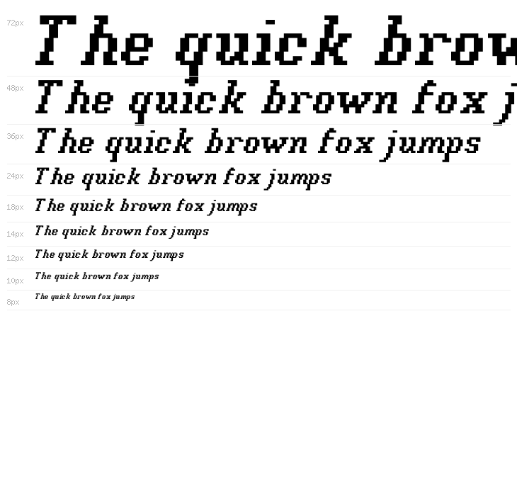 Xilla Bold Italic Waterfall