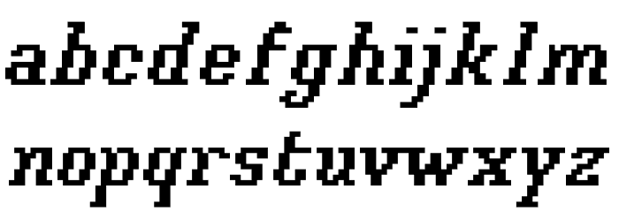 Xilla Bold Italic Font LOWERCASE