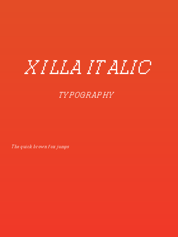 Xilla Italic Poster