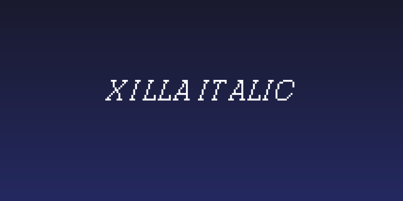 Xilla Italic Social Header