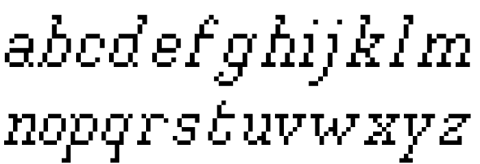 Xilla Italic Font LOWERCASE