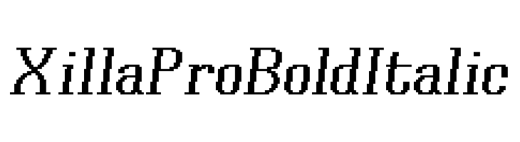 Xilla Pro Bold Italic  font caratteri gratis