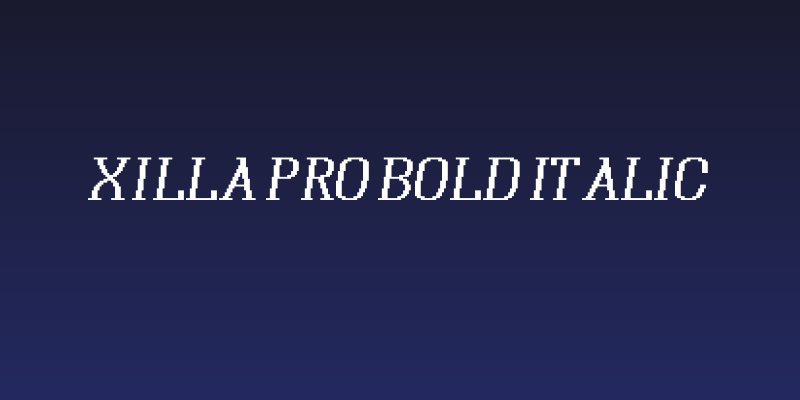 Xilla Pro Bold Italic Social Header