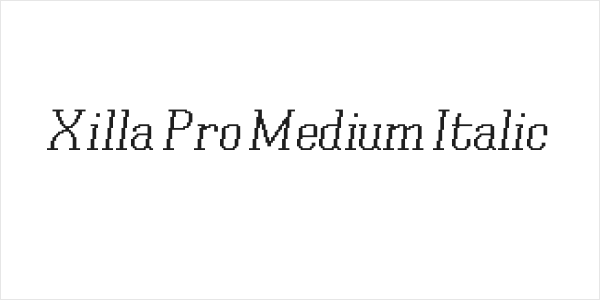 Xilla Pro Medium Italic Logo