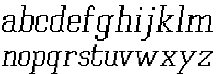 Xilla Pro Medium Italic Font LOWERCASE