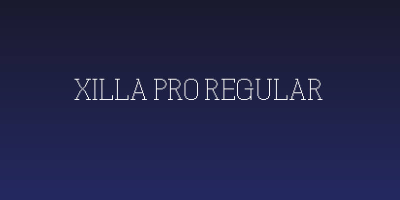 Xilla Pro Regular Social Header