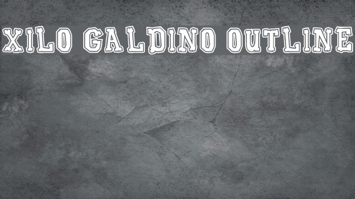Xilo Galdino Outline Font examples