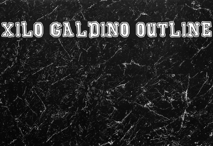 Xilo Galdino Outline Font examples