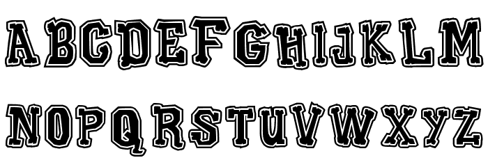 Xilo Galdino Outline Font LOWERCASE