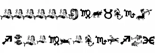 Xilo in Zodiac Шрифта ВЕРХНИЙ