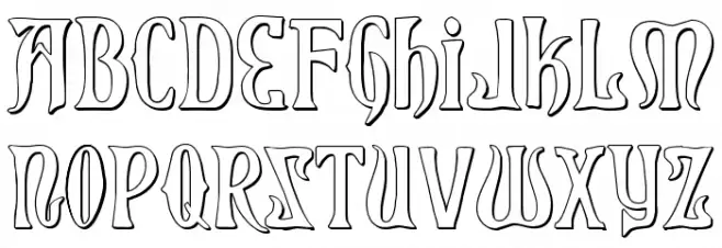 Xiphos 3D Font Litere mari