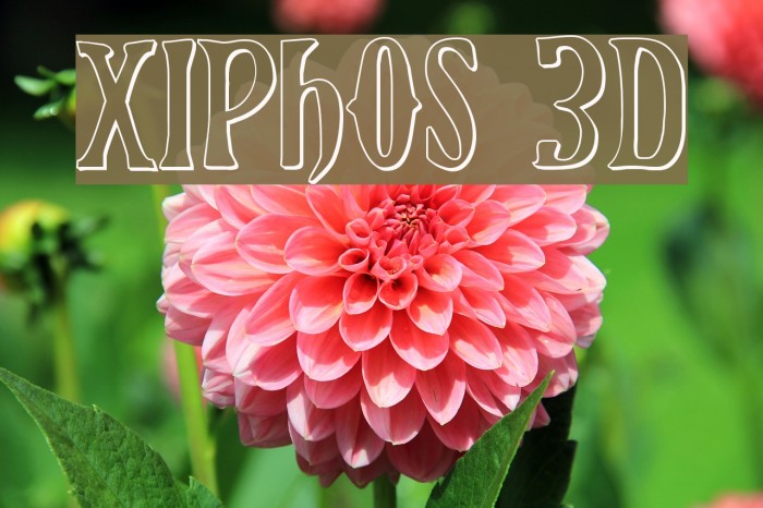 Xiphos 3D Font examples