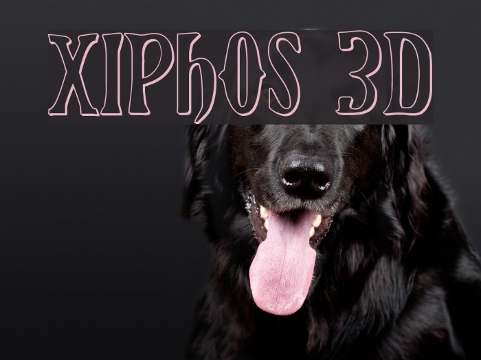 Xiphos 3D Font examples