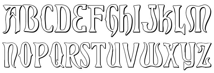 Xiphos 3D Font LOWERCASE