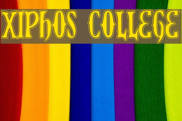Xiphos College Font examples