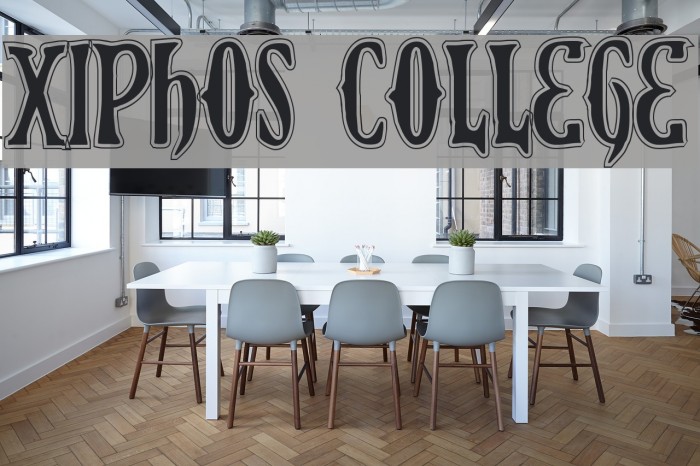 Xiphos College Font examples