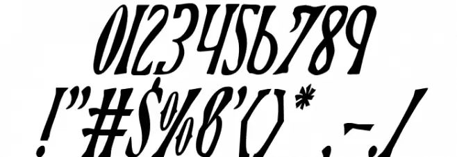 Xiphos Condensed Italic フォント その他の文字