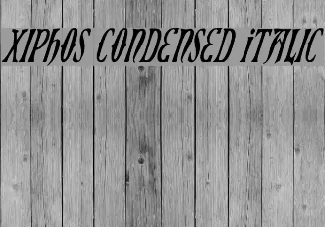 Xiphos Condensed Italic フォント examples