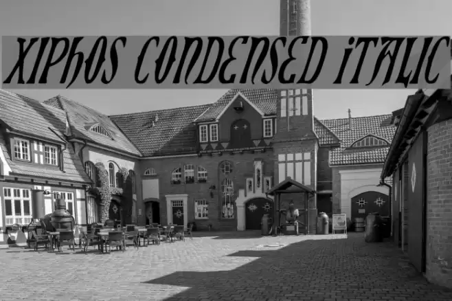 Xiphos Condensed Italic フォント examples