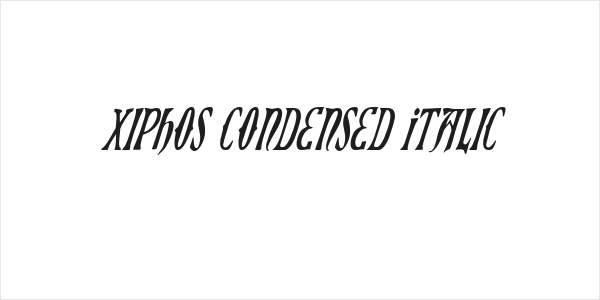 Xiphos Condensed Italic Logo