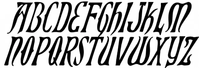 Xiphos Condensed Italic フォント 小文字