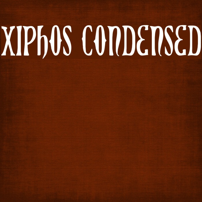 Xiphos Condensed フォント examples