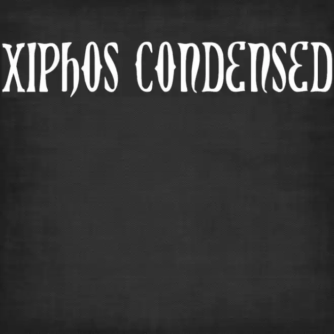 Xiphos Condensed フォント examples