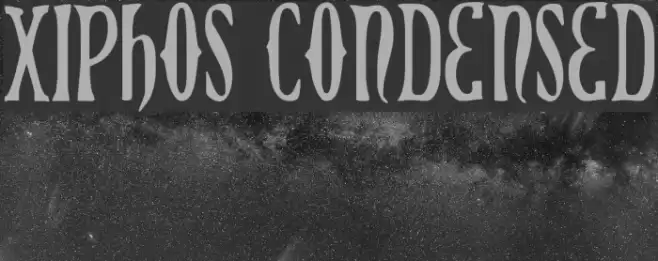 Xiphos Condensed フォント examples