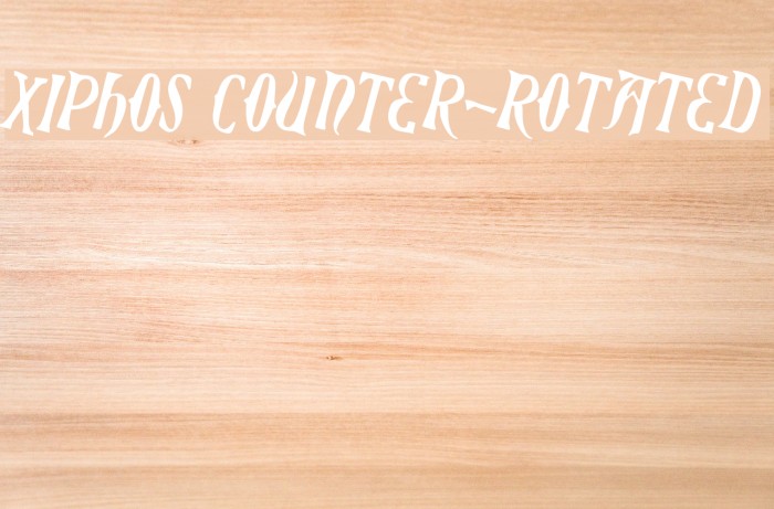 Xiphos Counter-Rotated Font examples
