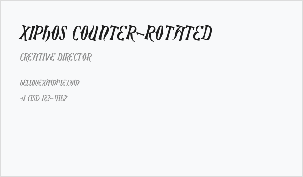 Xiphos Counter-Rotated Business Card