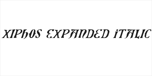 Xiphos Expanded Italic Logo