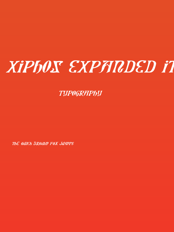 Xiphos Expanded Italic Poster