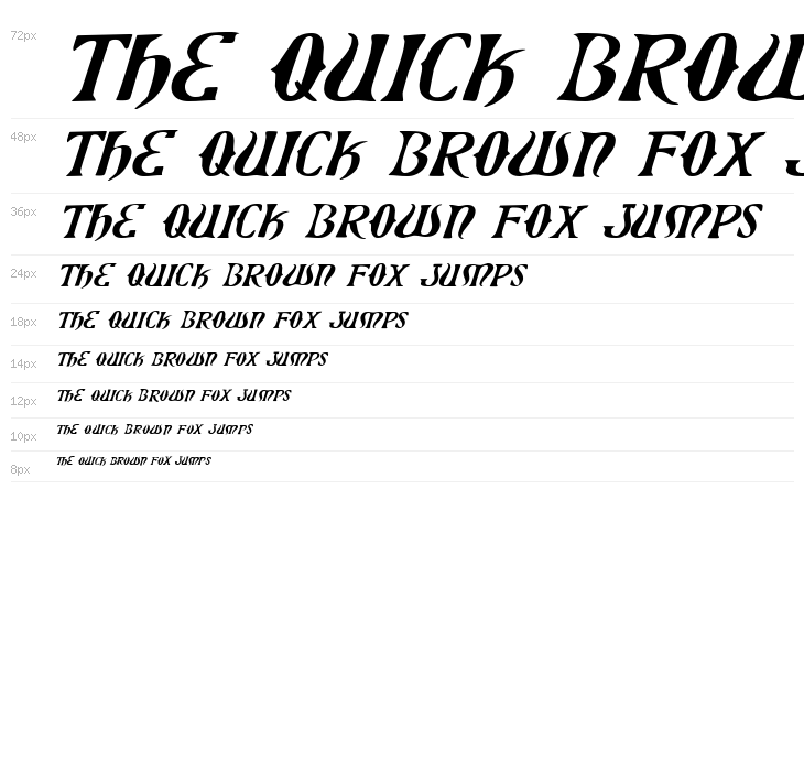 Xiphos Expanded Italic Waterfall