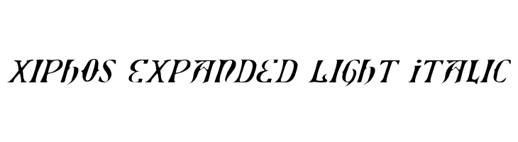 Xiphos Expanded Light Italic  नि: शुल्क फ़ॉन्ट्स डाउनलोड