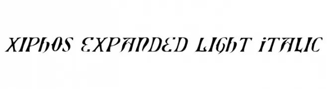 Xiphos Expanded Light Italic  تنزيل الخطوط