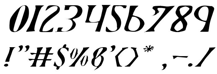 Xiphos Expanded Light Italic Font OTHER CHARS